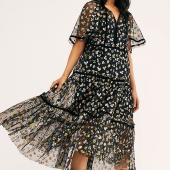 NWT Free People Floral Dress with Slip - Picture 1 of 7
